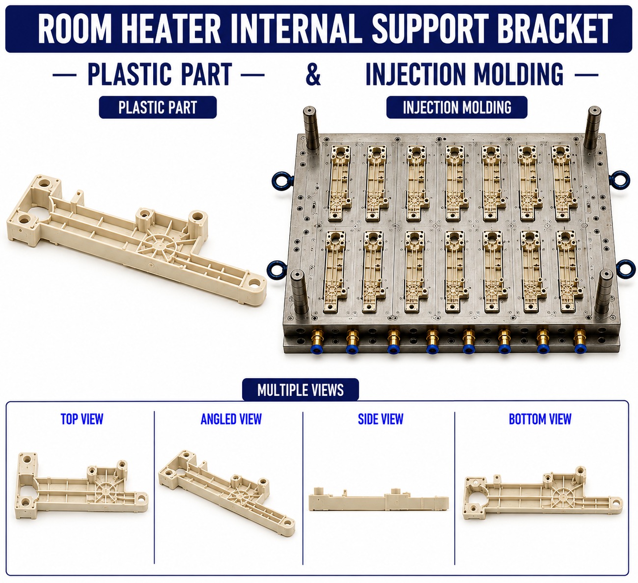Room Heater Plastic Internal Support Bracket Mould and Moulding Service
